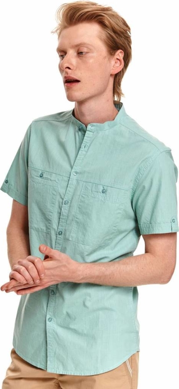 Zielona koszula Top Secret w stylu casual z tkaniny