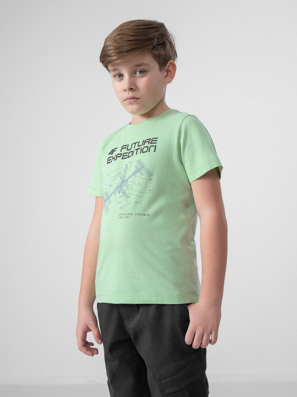 Zielona koszulka dziecięca 4F
