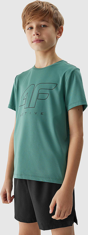 Zielona koszulka dziecięca 4F dla chłopców
