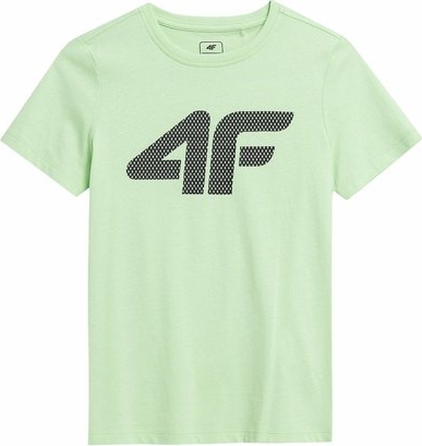 Zielona koszulka dziecięca 4F z tkaniny