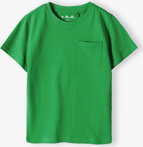 Zielona koszulka dziecięca 5.10.15. z krótkim rękawem dla chłopców