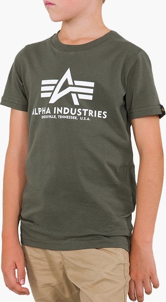 Zielona koszulka dziecięca Alpha Industries