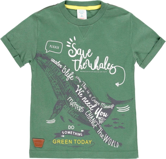 Zielona koszulka dziecięca Boboli dla chłopców