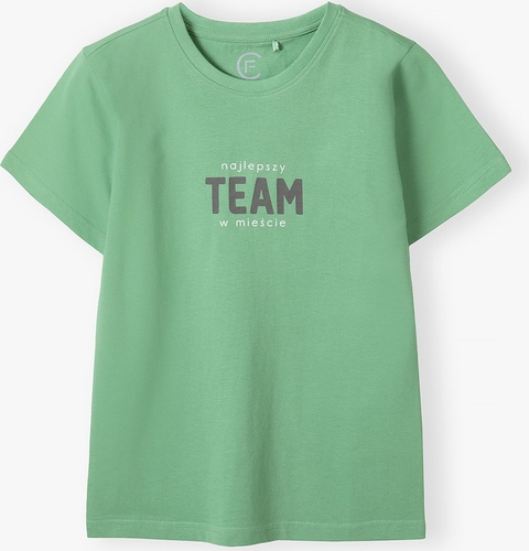 Zielona koszulka dziecięca Family Concept By 5.10.15. z bawełny