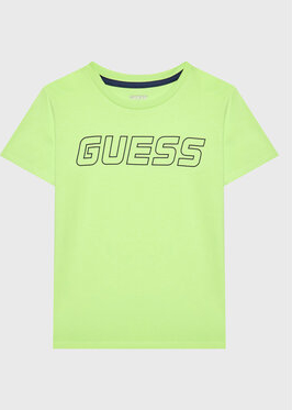 Zielona koszulka dziecięca Guess dla chłopców