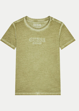 Zielona koszulka dziecięca Guess z krótkim rękawem dla chłopców