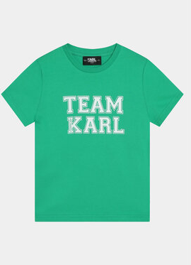 Zielona koszulka dziecięca Karl Lagerfeld dla chłopców