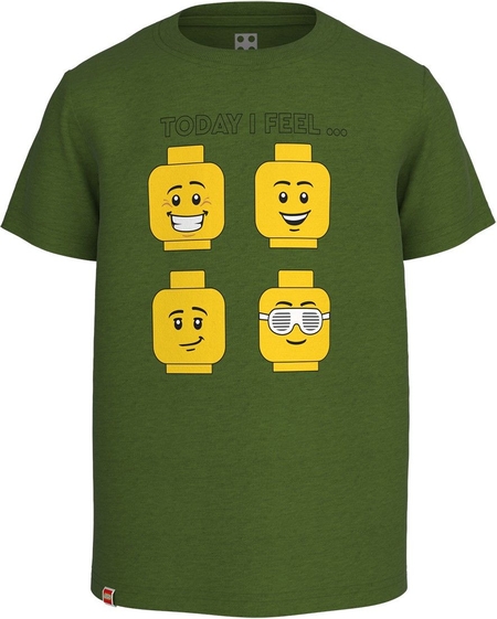 Zielona koszulka dziecięca Lego dla chłopców z bawełny