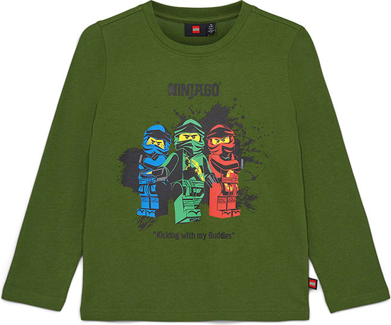 Zielona koszulka dziecięca Lego z bawełny