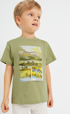 Zielona koszulka dziecięca Mayoral dla chłopców