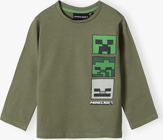 Zielona koszulka dziecięca Minecraft dla chłopców