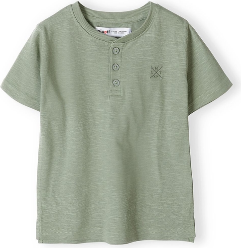 Zielona koszulka dziecięca Minoti z bawełny