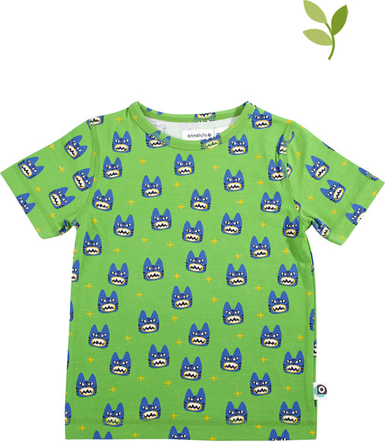Zielona koszulka dziecięca Onnolulu dla chłopców z bawełny