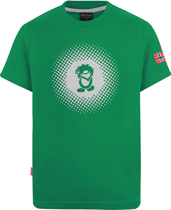 Zielona koszulka dziecięca Trollkids dla chłopców