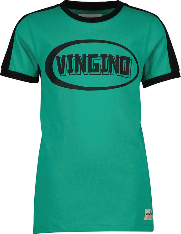 Zielona koszulka dziecięca Vingino z bawełny dla chłopców