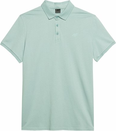 Zielona koszulka polo 4F z bawełny w sportowym stylu