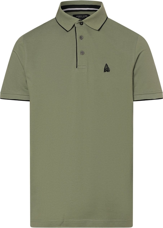 Zielona koszulka polo Andrew James z krótkim rękawem w stylu klasycznym