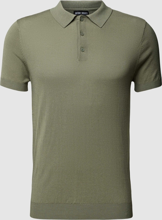 Zielona koszulka polo Antony Morato z krótkim rękawem z bawełny