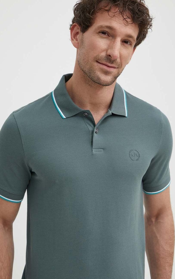 Zielona koszulka polo Armani Exchange w stylu casual
