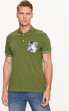 Zielona koszulka polo Blend w stylu casual