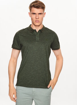 Zielona koszulka polo Blend z krótkim rękawem w stylu casual