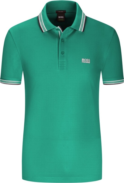 Zielona koszulka polo Boss z krótkim rękawem