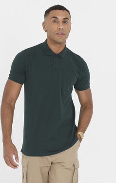 Zielona koszulka polo Brave Soul w stylu casual