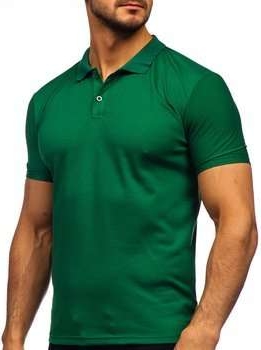 Zielona koszulka polo Denley z tkaniny