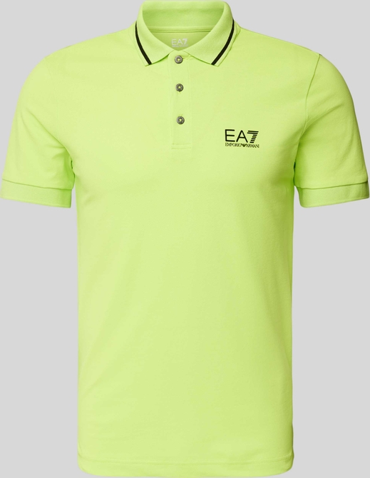 Zielona koszulka polo Emporio Armani z bawełny