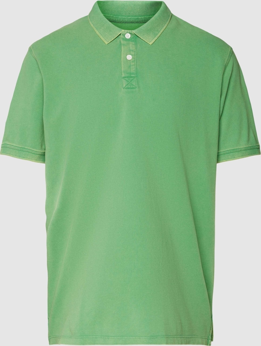 Zielona koszulka polo Esprit z bawełny w stylu casual z krótkim rękawem