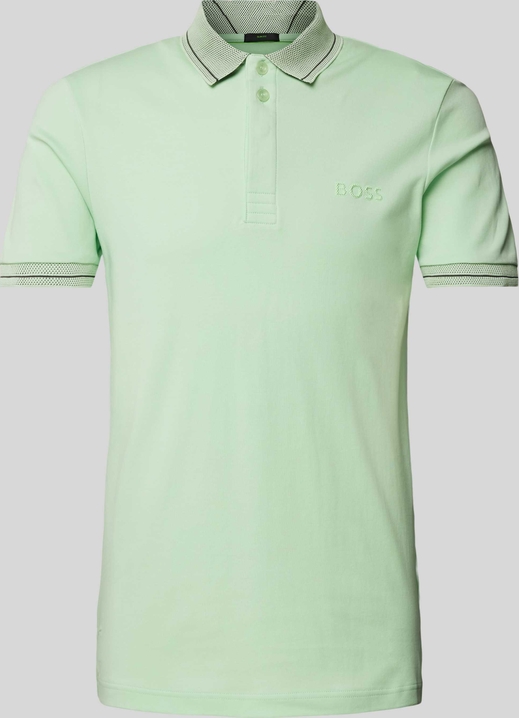 Zielona koszulka polo Hugo Boss z bawełny w stylu casual