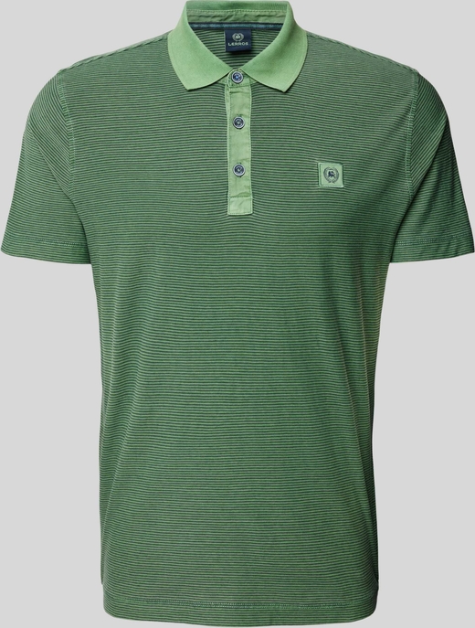 Zielona koszulka polo Lerros z krótkim rękawem