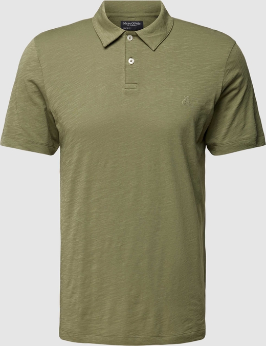 Zielona koszulka polo Marc O'Polo z krótkim rękawem w stylu casual