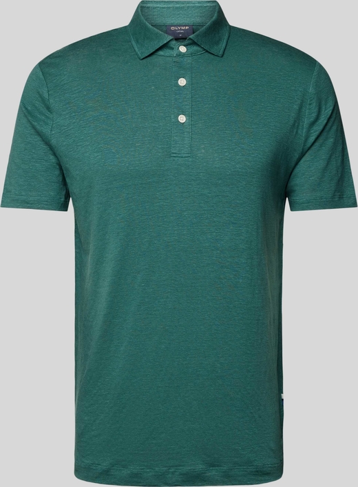 Zielona koszulka polo Olymp Level Five z krótkim rękawem