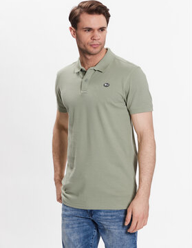 Zielona koszulka polo Petrol Industries w stylu casual z krótkim rękawem