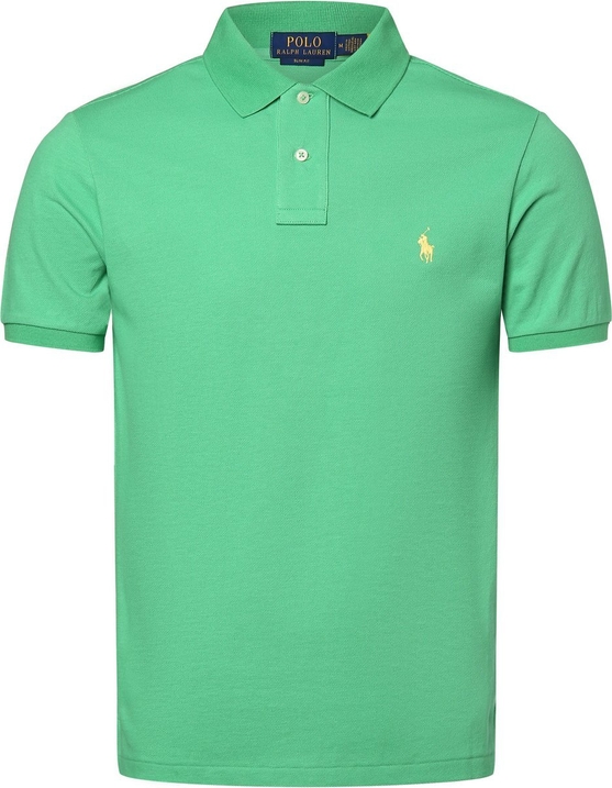 Zielona koszulka polo POLO RALPH LAUREN z krótkim rękawem z bawełny w stylu casual