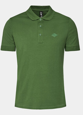 Zielona koszulka polo Replay w stylu casual