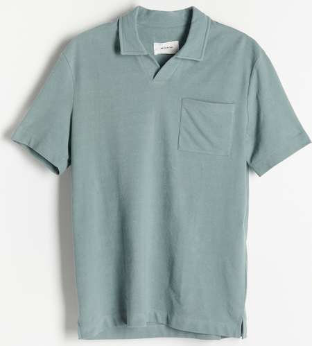 Zielona koszulka polo Reserved z krótkim rękawem w stylu casual