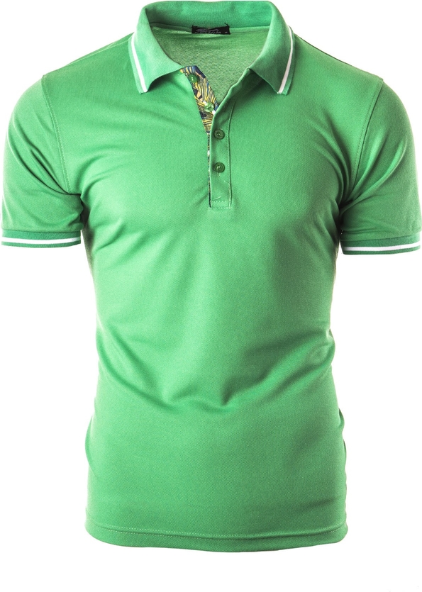 Zielona koszulka polo Risardi w stylu casual