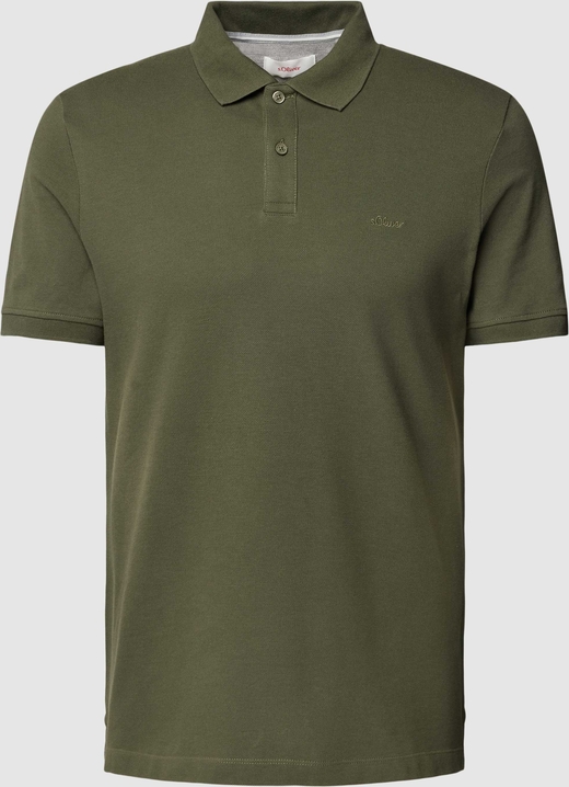 Zielona koszulka polo S.Oliver z krótkim rękawem