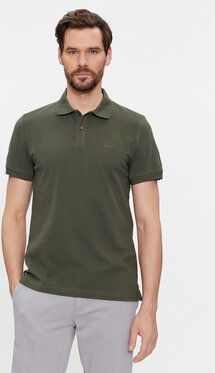 Zielona koszulka polo S.Oliver z krótkim rękawem w stylu casual