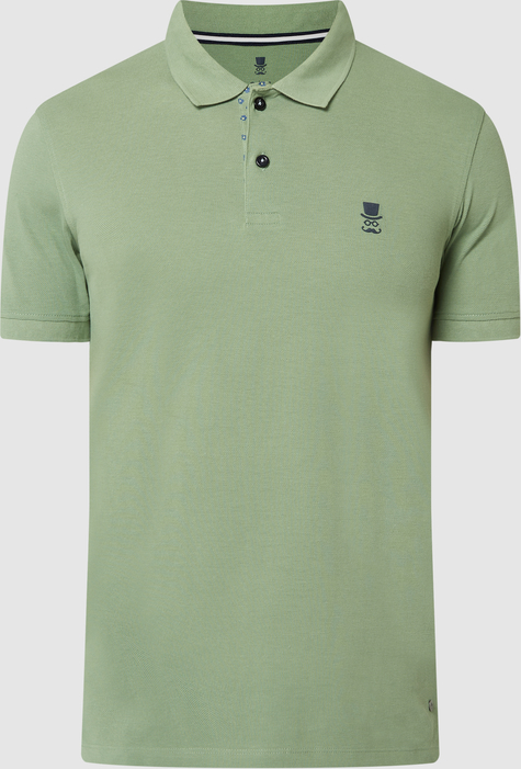 Zielona koszulka polo Seidenfalter w stylu casual