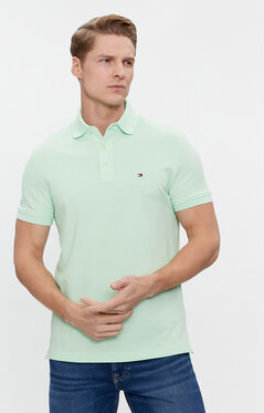 Zielona koszulka polo Tommy Hilfiger w stylu casual