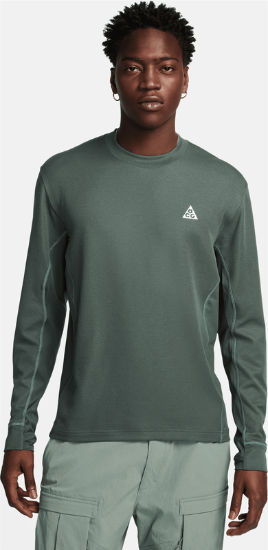 Zielona koszulka z długim rękawem Nike z długim rękawem w sportowym stylu