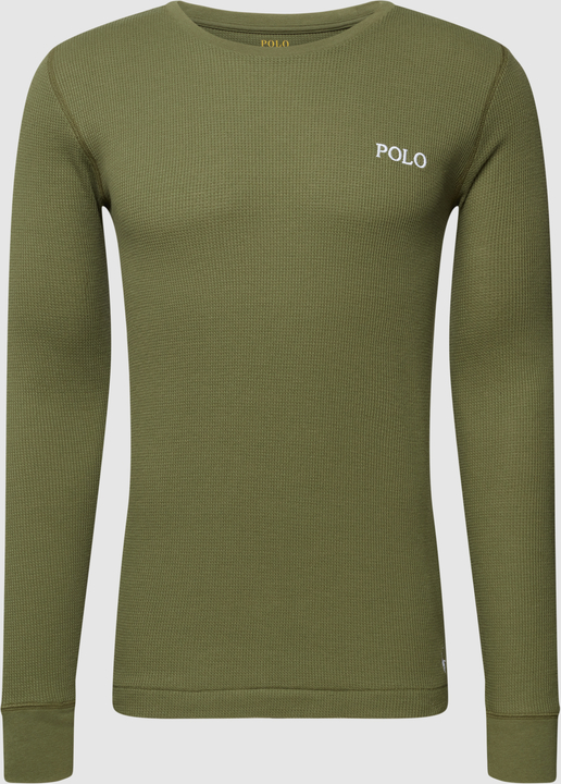 Zielona koszulka z długim rękawem POLO RALPH LAUREN z długim rękawem w stylu casual z bawełny