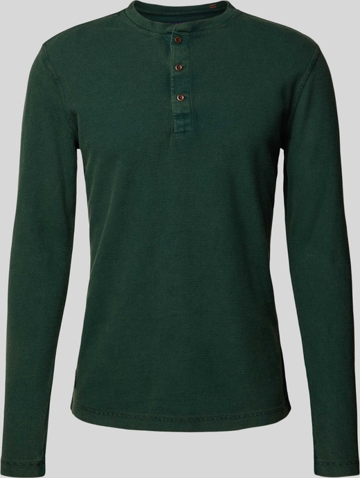 Zielona koszulka z długim rękawem Superdry z bawełny z długim rękawem