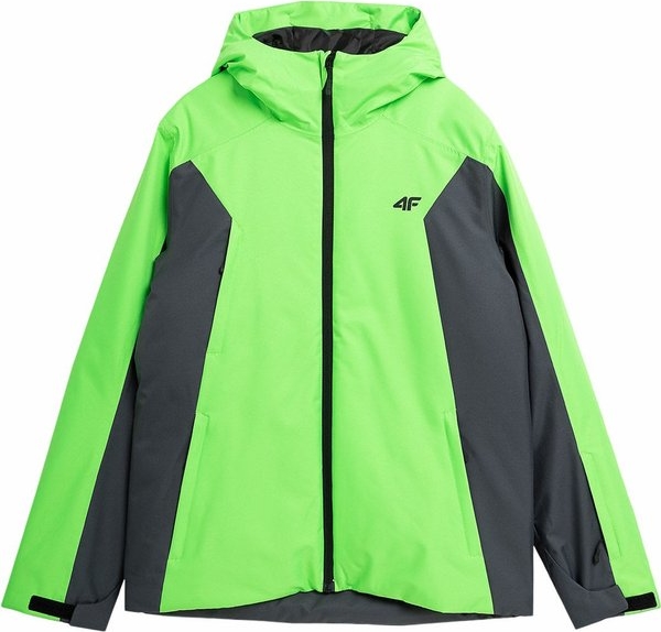Zielona kurtka 4F krótka w sportowym stylu