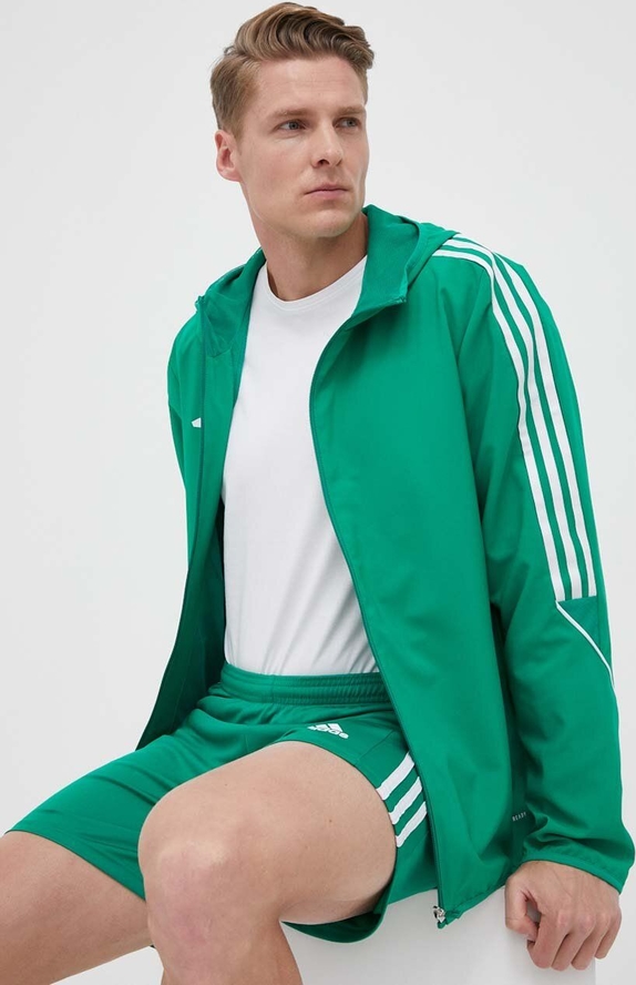 Zielona kurtka Adidas Performance krótka