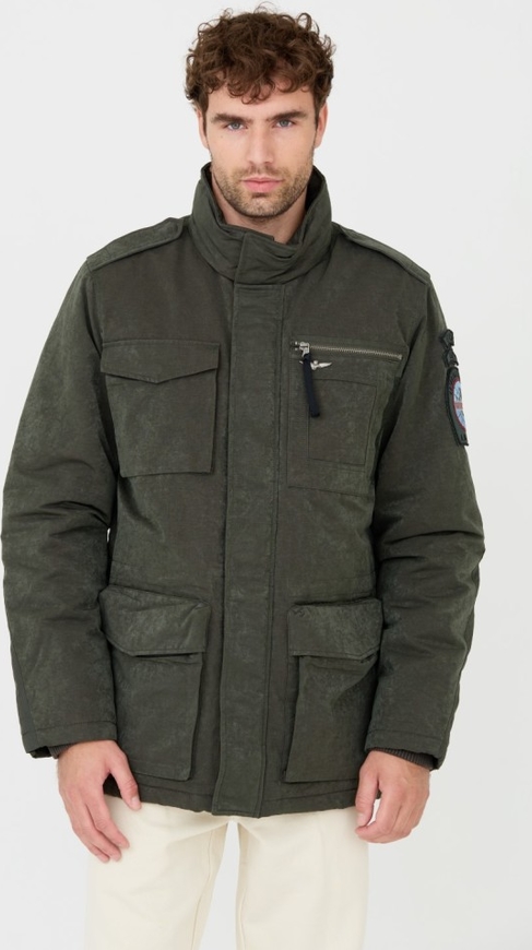 Zielona kurtka Aeronautica Militare w stylu casual