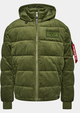 Zielona kurtka Alpha Industries krótka w stylu casual